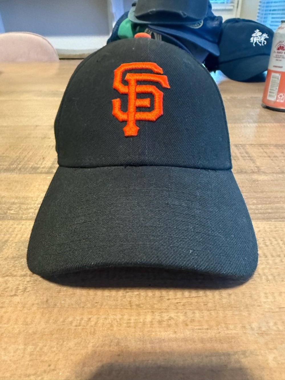 New Era San Francisco Giants Black Hat with Orange Logo